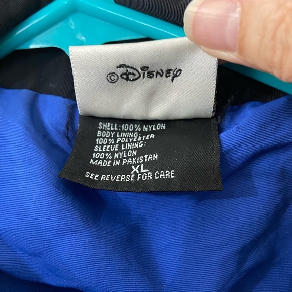 Walt Disney World Mickey Mouse Jacket Navy Blue Nylon Heavy Coat Vintage Sz XL - Picture 6 of 12